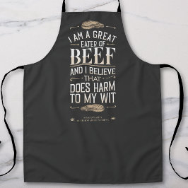 Mannen quote Grappig Modern BBQ Rundvlees Schort