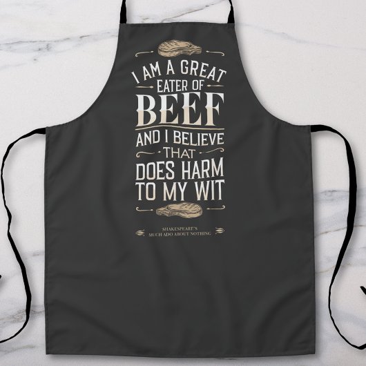 Mannen quote Grappig Modern BBQ Rundvlees Schort