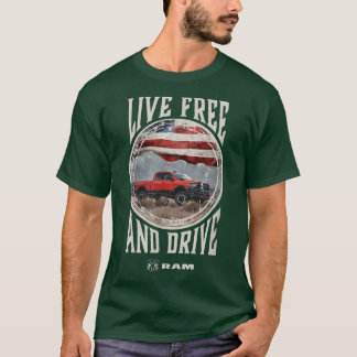 Mannen racewagens leven gratis en rijden t-shirt