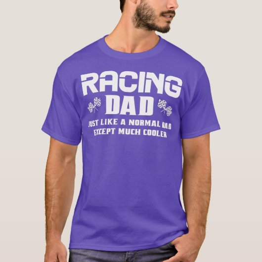 Mannen Racing Dad Dirt Track Racing Racetrack T-shirt (Voorkant)