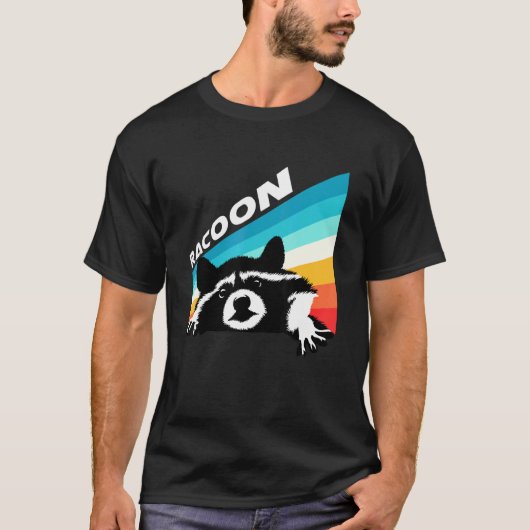 Mannen Racoon T-shirt (Voorkant)