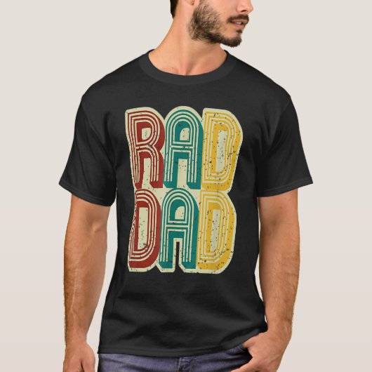 Mannen Rad Papa  Retro Vaders Dag T-shirt (Voorkant)