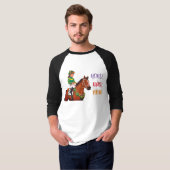 Mannen Raglan Paard en ruiter T-shirt (Voorkant volledig)