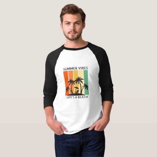 Mannen Raglan T-Shirful Retro T-shirt (Voorkant volledig)