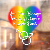 Mannen Rainbow Pride Decal (Vel 2)