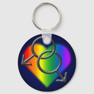 Mannen Rainbow Pride Sleutelhanger