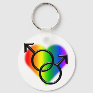 Mannen Rainbow Pride Sleutelhanger