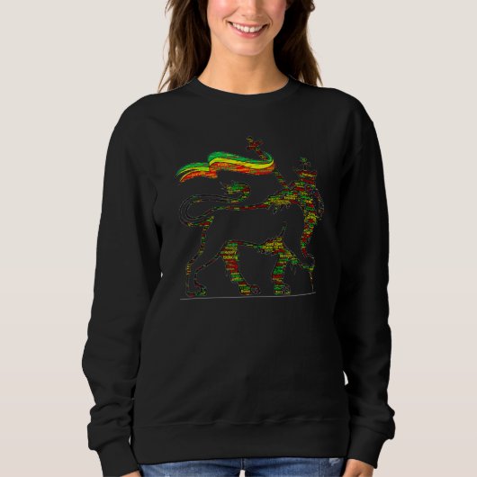Mannen Rastafarian Pride Reggae Rasta Lion Rast Trui (Voorkant)