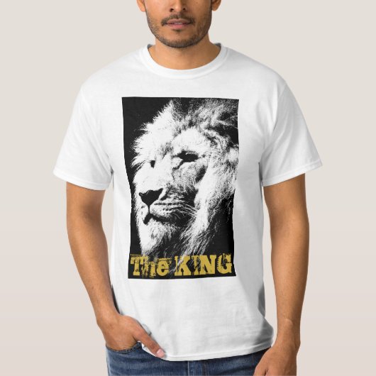 Mannen rattenrokken Moderne Sjabloon Lionpitten T-shirt (Voorkant)