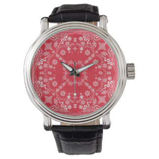 Mannen Red Paisley Watch Horloge