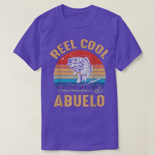 Mannen  Reel Cool Abuelo Vist vaderdag T-shirt (Design voorkant)