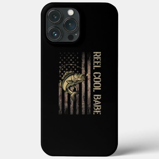 Mannen Reel Cool Babe Vissen Camouflage Amerika Case-Mate iPhone Case (Achterkant)