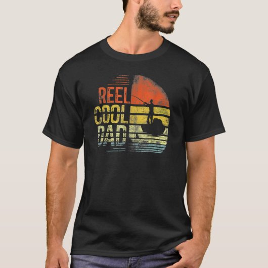 Mannen Reel Cool Dad Fisherman T-shirt (Voorkant)