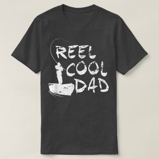 Mannen Reel Cool Dad Funny Vist papa 816 T-shirt (Design voorkant)
