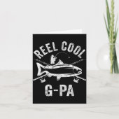 Mannen Reel Cool G-pa Shirt Grappige Visser Kerstm Kaart (Voorkant)