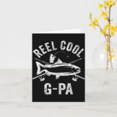 Mannen Reel Cool G-pa Shirt Grappige Visser Kerstm Kaart (Gele Bloem)