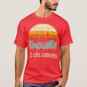 Mannen Reel Cool Godfather Vist Funny Fathers D T-shirt