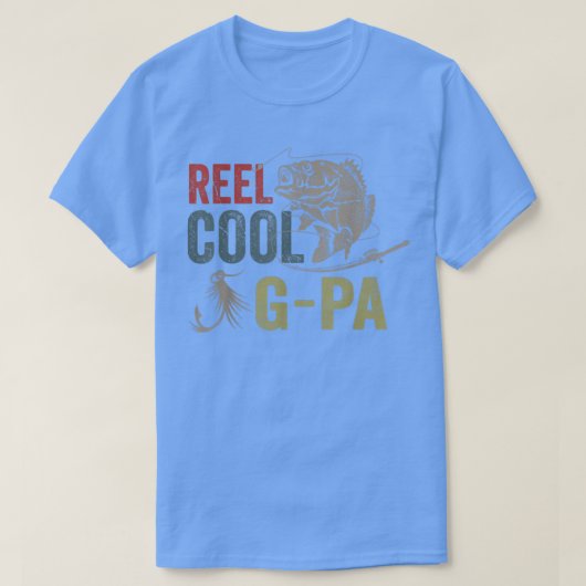 Mannen Reel Cool GPa Vist vaderdag T-shirt (Design voorkant)