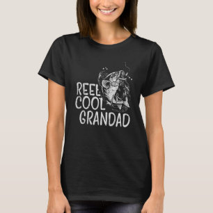 Mannen Reel Cool Grandad Vist Vaderdag Papa T-shirt