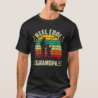 Mannen Reel Cool Grandpa Funny Fisherman Gif T-shirt