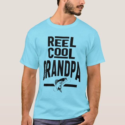 Mannen Reel Cool Grandpa Gifts T-shirt (Voorkant)