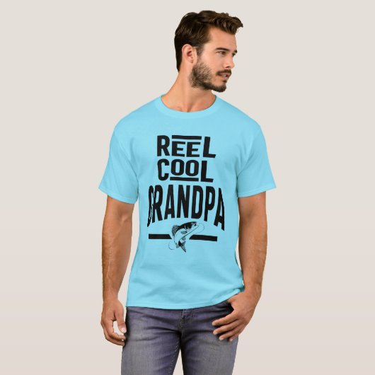 Mannen Reel Cool Grandpa Gifts T-shirt (Voorkant volledig)