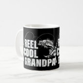 Mannen Reel Cool Grandpa-ontwerp met vis en visser Koffiemok (Voorkant links)