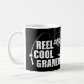 Mannen Reel Cool Grandpa-ontwerp met vis en visser Koffiemok (Links)