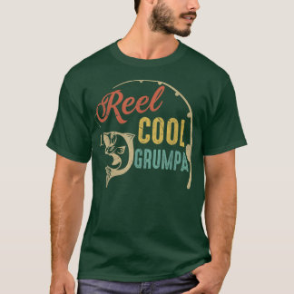 Mannen Reel Cool Grumpa Vist Shirten, Fun Fathers T-shirt