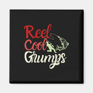 Mannen Reel Cool Grumps Funny Vist vader Magneet