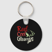 Mannen Reel Cool Grumps Funny Vist vader Sleutelhanger (Voorkant)