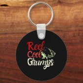 Mannen Reel Cool Grumps Funny Vist vader Sleutelhanger (Voorkant)