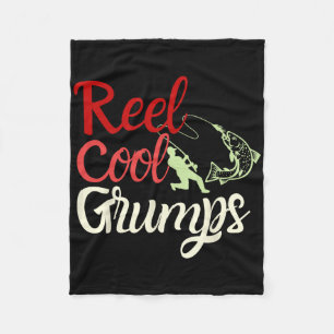 Mannen Reel Cool Grumps Vintage Grappige Visserij  Fleece Deken