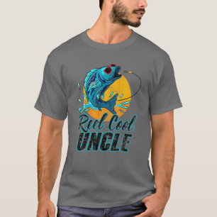 Mannen Reel Cool oom Vist zonnebril Funny Fath T-shirt