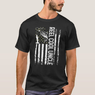 Mannen Reel Cool Oom Voor Vader Visser Verjaardag T-shirt