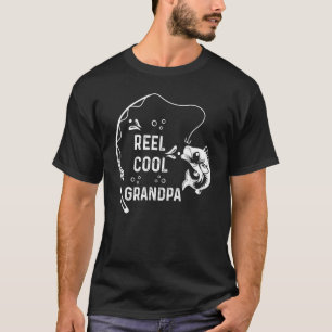 Mannen Reel Cool Opa Fly Fishing Walleye Vissen T-shirt