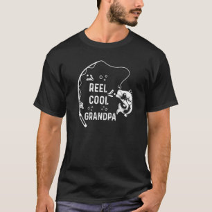 Mannen Reel Cool Opa Fly Fishing Walleye Vissen T-shirt