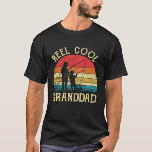 Mannen Reel Cool Opa Vintage Hengel Vader T-shirt