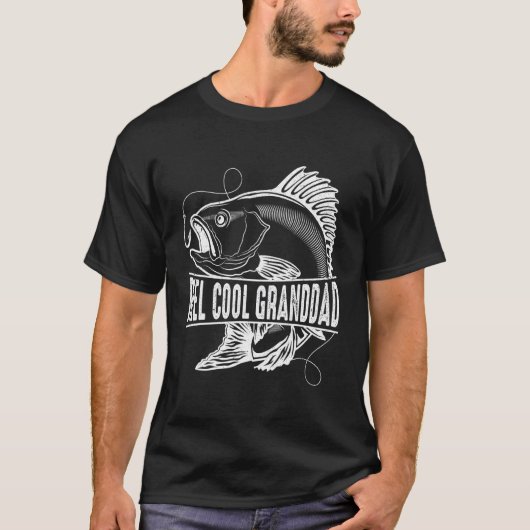 Mannen Reel Cool Opa Vis Vissen Vaderdag T-shirt (Voorkant)