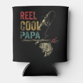 Mannen Reel Cool Papa vis Vist Shirt vaders Da Blikjeskoeler (Voorkant)