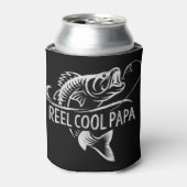 Mannen Reel Cool Papa Vist papa Gifts Vaderdag Blikjeskoeler (Blikje Voorkant)