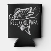 Mannen Reel Cool Papa Vist papa Gifts Vaderdag Blikjeskoeler (Voorkant)