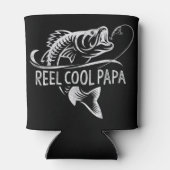 Mannen Reel Cool Papa Vist papa Gifts Vaderdag Blikjeskoeler (Achterkant)