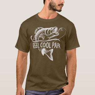 Mannen Reel Cool Papa Vist papa Gifts Vaderdag T-shirt