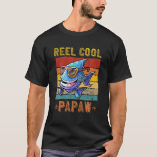 Mannen Reel Cool Papaw Fisherman Funny Papaw vader T-shirt