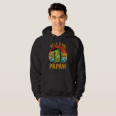 Mannen Reel Cool Papaw Fisherman Vinatge Papa Fath Hoodie (Voorkant volledig)