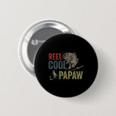 Mannen Reel Cool Papaw Gevist Vaderdag Gift Ronde Button 5,7 Cm (Voorkant /achterkant)