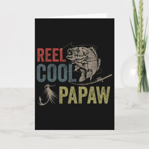 Mannen Reel Cool Papaw Vissen Vaderdag Cadeau  Kaart