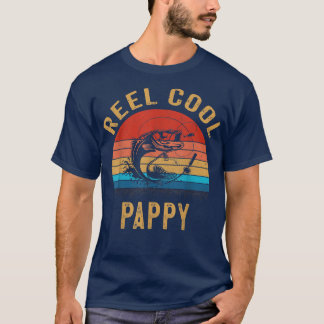 Mannen Reel Cool Pappy Funny Fathers Day T-shirt