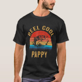 Mannen Reel Cool Pappy Funny Fathers Day T-shirt (Voorkant)